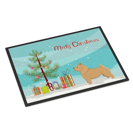 Carolines Treasures 18 x 27 in. Norwich Terrier Christmas Tree Indoor or Outdoor Mat CK3551MAT